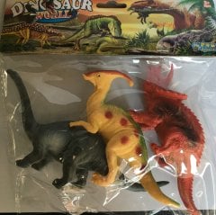 Dinazorlar Set 3'Lü (16 cm Eğitici Hayvanlar)