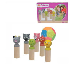 Ahşap Figürlü Bowling (Oyunu Beceri Oyuncakları)