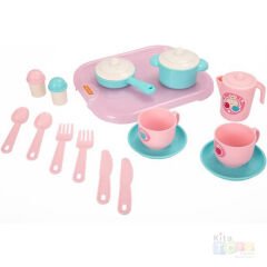 Yemek Takımı 19 Parça (Tepsili 2 Kişilik) Oyuncak Seti 80486