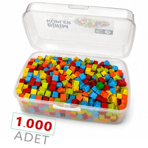 1 cm Birim Küpleri (1.000 Adet) Sayı Seti Plastik Sayma Küpü