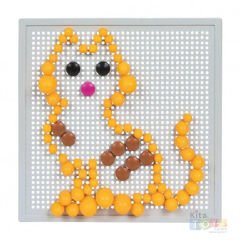 Mantar Çivili Oyunu 514 Parça (Mushroom Nails Pegboard) Eğitici Düğmeler Pano 03 333