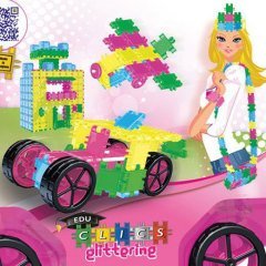 Clıcs Pembe Tekerlekli Lego 800 Eğitici Legolar