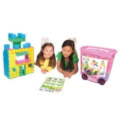Clıcs Pembe Tekerlekli Lego 800 Eğitici Legolar
