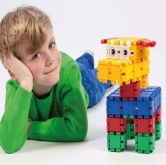 Clıcs Mavi Tekerlekli Lego 800 Parça Eğitici Legolar