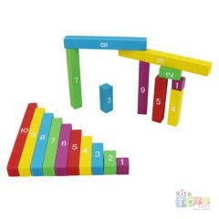 Ölçü Blokları (Ahşap Rakamlar Matematik Çubukları) Onluk Birim Sayıları