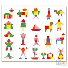 Pattern Blooks Oyunu 41 Parça (Desen) Tangram Tasarım