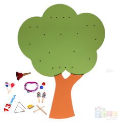 Müzik Merkezi Elma Ağaçı Modeli (Aletler Dahil) Ahşap