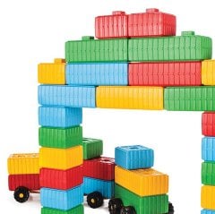 Tuğla Blok 43 Parça Araba Seti Oyuncak