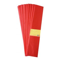 Krapon Kağıdı TEK RENK 10'Lu Paket 50x200cm Kırmızı