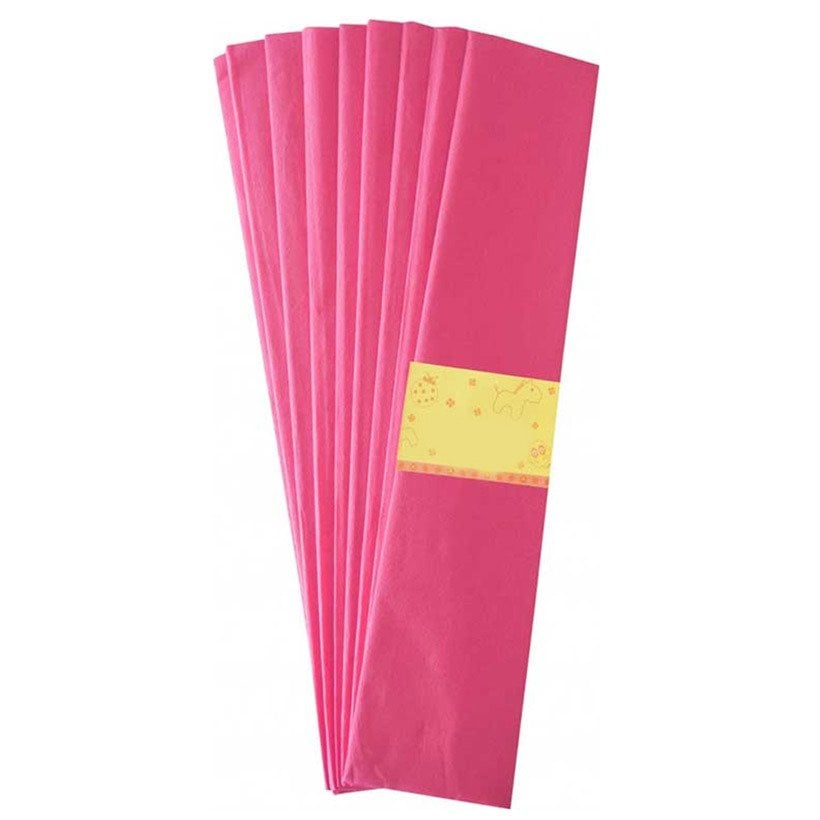 Krapon Kağıdı TEK RENK 10'Lu Paket 50x200cm Pembe