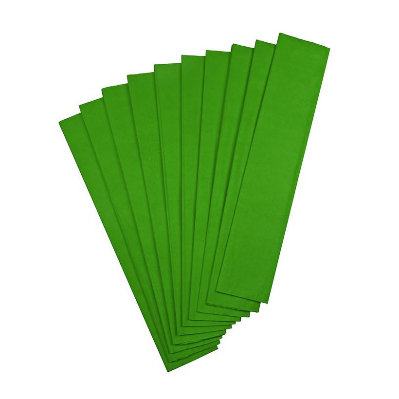 Krapon Kağıdı TEK RENK 10'Lu Paket 50x200cm Yeşil