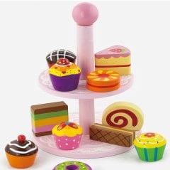 Ahşap Cupcake 12 Parça (Yemek Oyuncakları)