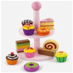 Ahşap Cupcake 12 Parça (Yemek Oyuncakları)