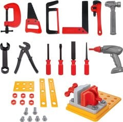 Aksesuarlı Alet Çantası 34 Parça (Tamir Seti Çantalı)