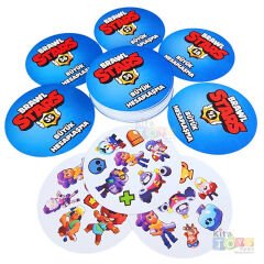 Büyük Hesaplaşma Oyunu Kartları (Metal Kutu) Eşleştirme Brawl Stars Dobble Path Path