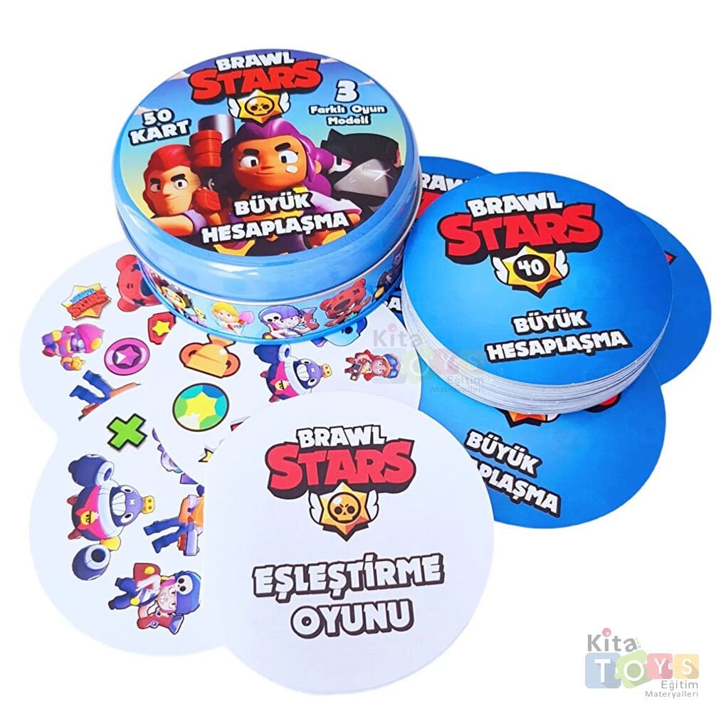 Büyük Hesaplaşma Oyunu Kartları (Metal Kutu) Eşleştirme Brawl Stars Dobble Path Path