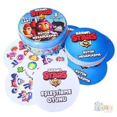 Büyük Hesaplaşma Oyunu Kartları (Metal Kutu) Eşleştirme Brawl Stars Dobble Path Path