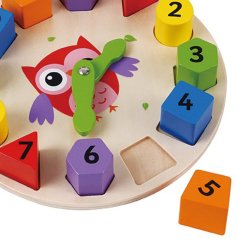 Ahşap Geometrik Baykuş Saat
