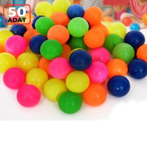 Zıplayan Top 50'Li (Oyuncak Otomat Topu) Renkli Zıp zıp Lastik