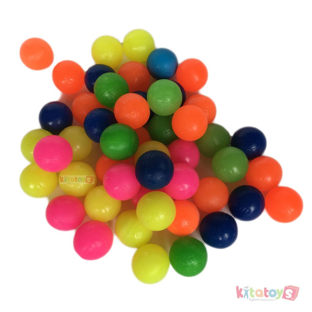 Zıplayan Top 50'Li (Oyuncak Otomat Topu) Renkli Zıp zıp Lastik