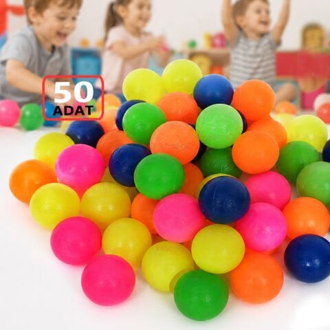 Zıplayan Top 50'Li (Oyuncak Otomat Topu) Renkli Zıp zıp Lastik