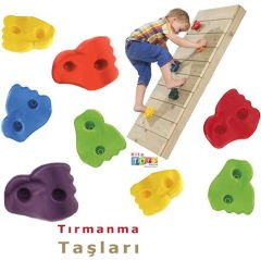 Tırmanma Taşları (Tırtıklı) Plastik Tırmanış Taşı (Tutamak)