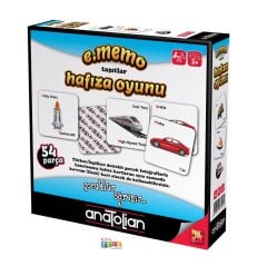 e.Memo Taşıtlar Hafıza Oyunu Kartları