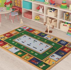 Primary 300x400 Yeşil Bukle Oyun Halısı