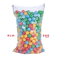 6 cm 500 Çizgili Oyun Havuzu Topları