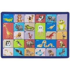 Meet The Animals 300x400 K.Mavi Bukle Çocuk Halısı