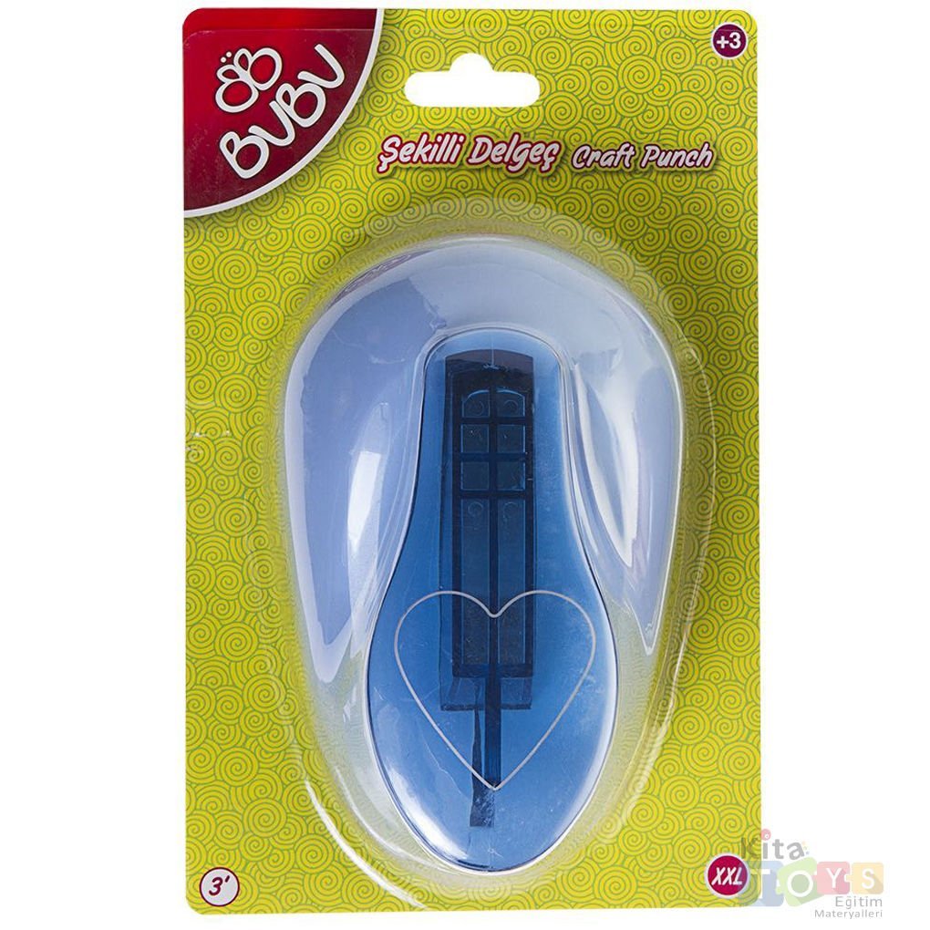 Şekilgeç 7,62 cm MEGA Boy (KALP) Şekilli Delgeç Eva-Karton
