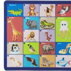 Meet The Animals 200x290 K.Mavi Bukle Anaokulu Halısı