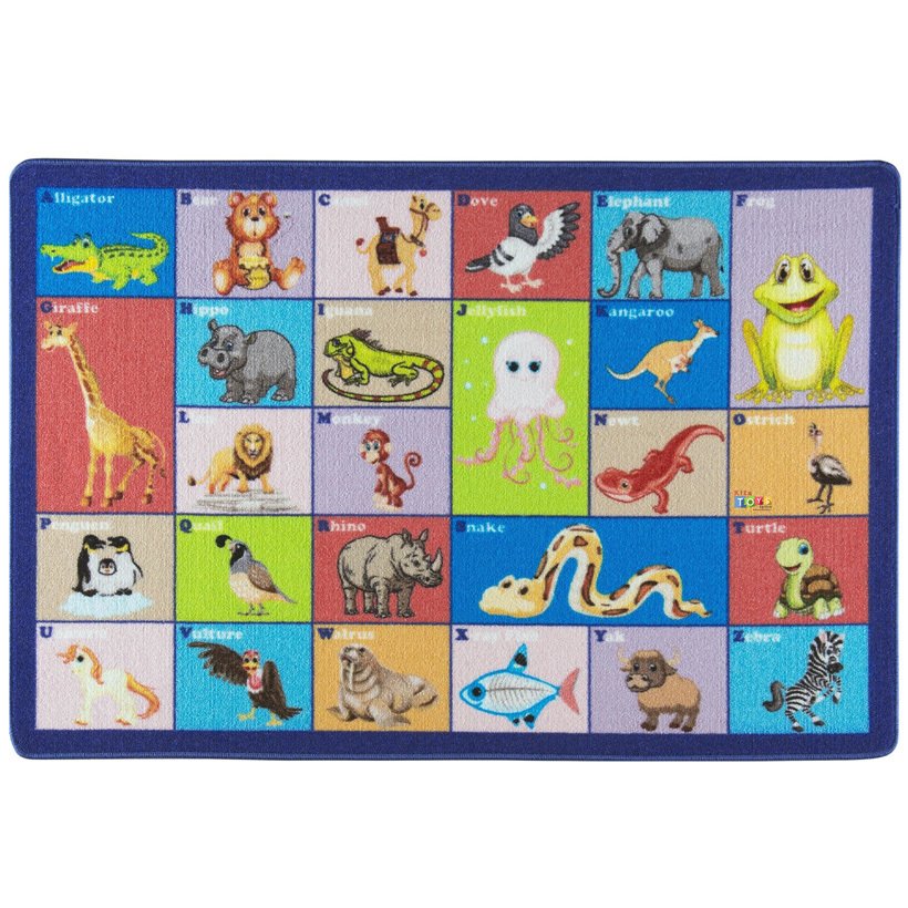 Meet The Animals 200x290 K.Mavi Bukle Anaokulu Halısı