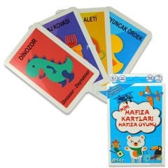 Hafıza Oyunu Kartları (Karışık) Eğitici Oyun Kartları Star Memory