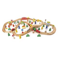 Ahşap Tren Seti 81 Parça (Eğitici Oyuncak)
