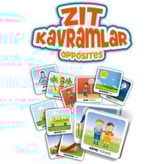 Zıt Kavramlar 48 Adet Öğretme Kartları-Eğitici