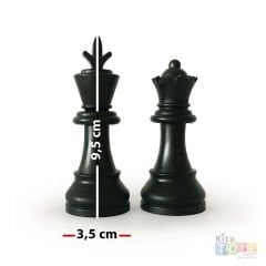 Satranç Taşı Turnuva Boy (Şah 95 mm) Plastik Oyunu Taşları