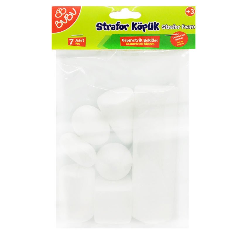 Strafor Köpük Geometrik Şekiller 7 Parça
