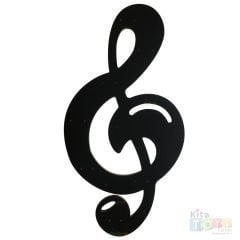 Sol Anahtarı Müzik Merkezi Tablası Siyah Modeli Ahşap MDF