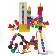 Eğitici Şekiller Yarış Oyunu Zilsiz (Line Up Single) Bak - Diz - Tasarla (Boncuk Dizme)