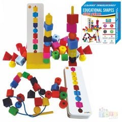 Eğitici Şekiller Yarış Oyunu Zilsiz (Line Up Single) Bak - Diz - Tasarla (Boncuk Dizme)