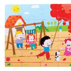 Sonbahar Yer Puzzle (Büyük Boy 20 Parça Ahşap) Mevsimler