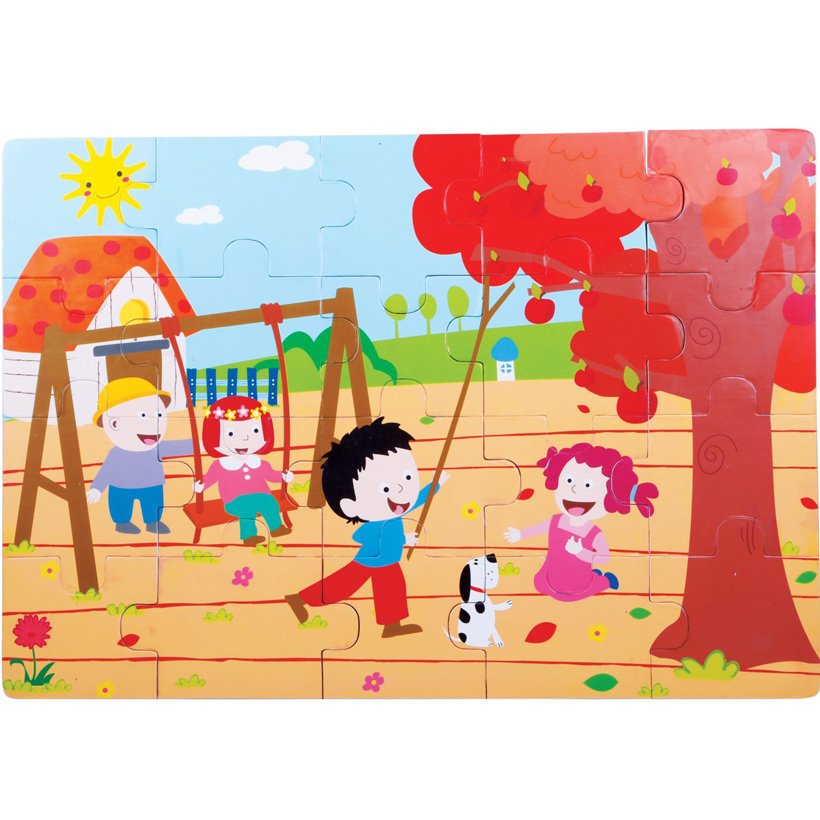 Sonbahar Yer Puzzle (Büyük Boy 20 Parça Ahşap) Mevsimler