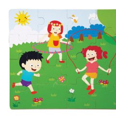 İlkbahar Yer Puzzle (Büyük Boy 20 Parça Ahşap) Mevsimler