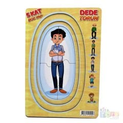Kat Kat Dede Torun Puzzle 5 Kat (Ahşap Yap Boz) Oyuncak