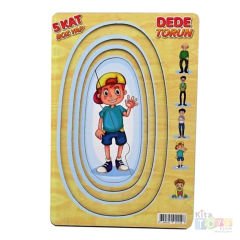 Kat Kat Dede Torun Puzzle 5 Kat (Ahşap Yap Boz) Oyuncak