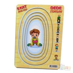 Kat Kat Dede Torun Puzzle 5 Kat (Ahşap Yap Boz) Oyuncak