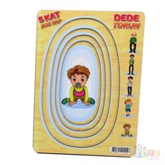 Kat Kat Dede Torun Puzzle 5 Kat (Ahşap Yap Boz) Oyuncak