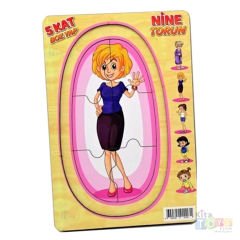 Kat Kat Nine Torun Puzzle 5 Kat (Ahşap Yap Boz) Oyuncak