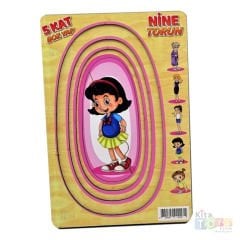 Kat Kat Nine Torun Puzzle 5 Kat (Ahşap Yap Boz) Oyuncak